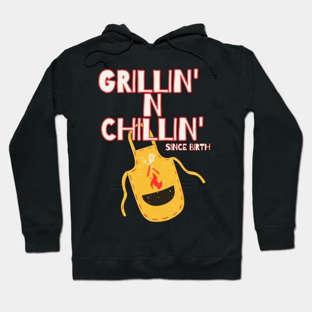 Grillin' n Chillin' | Grilling dad Hoodie by Barts Arts